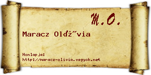 Maracz Olívia névjegykártya